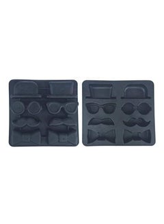 XiuWoo Silicone Hat And Beard Shape Ice Boxes Cake Mold Black  - Image 2