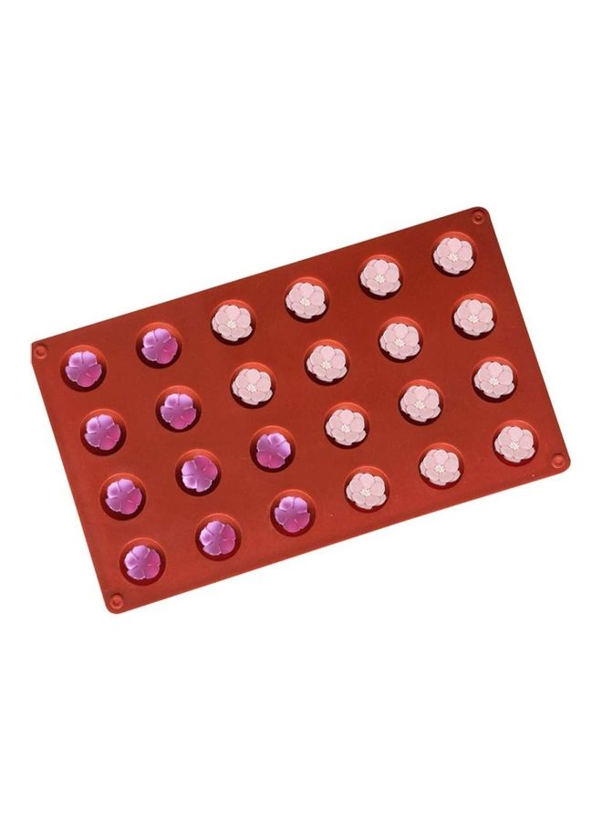 شو وو قالب شوكولاتة على شكل كرات صغيرة نصف دائرية B81 أحمر - Image 3