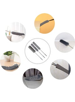 Generic 3 Cleaning Head and 1 Telescoping Extension Pole Microfiber Duster Grey/Silver  - Image 2