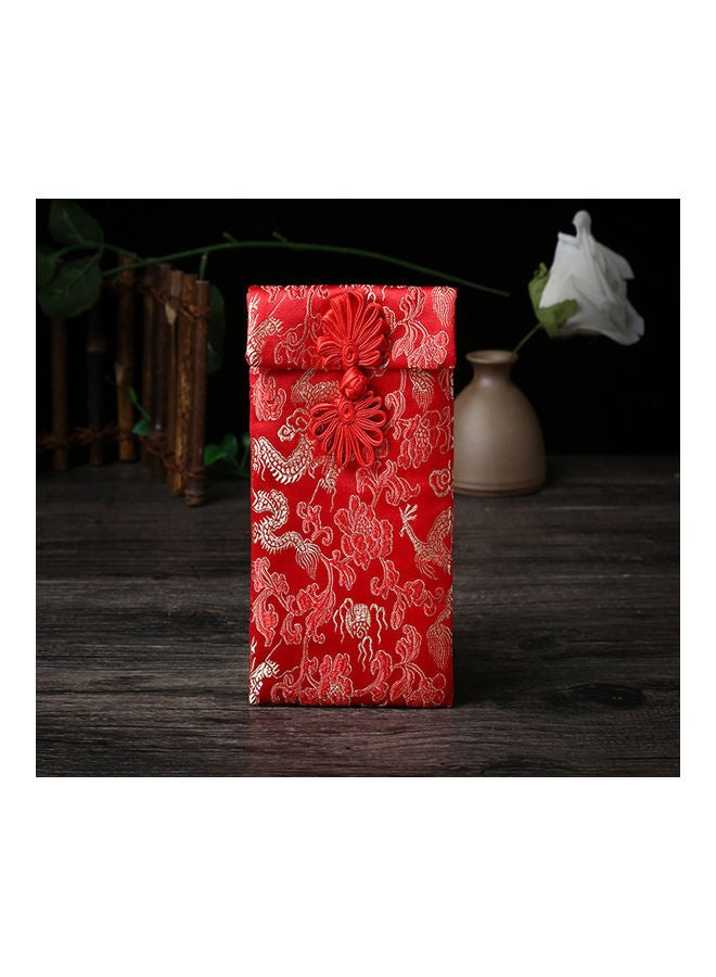 Dragon Phoenix Chinese Knot Brocade Red Envelope  - Image 2