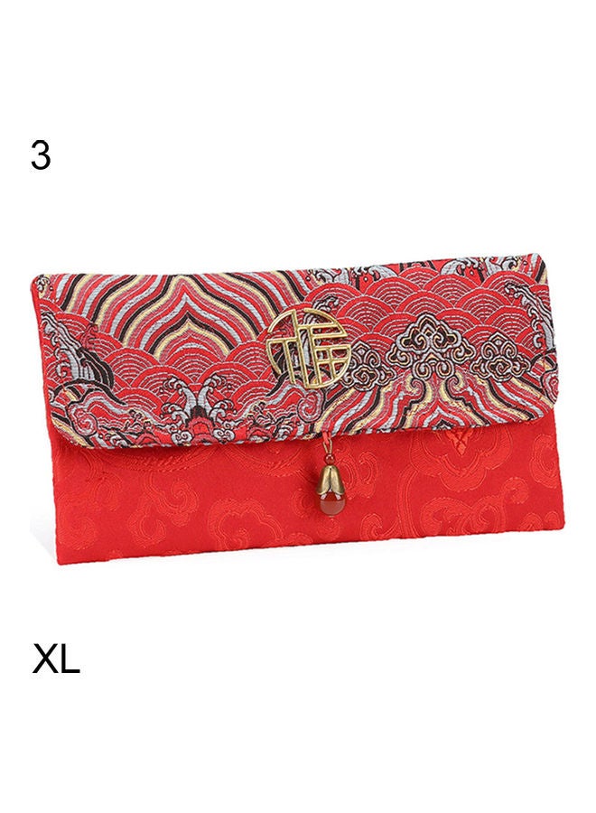 Chinese Style Cloth Floral Red Envelope 