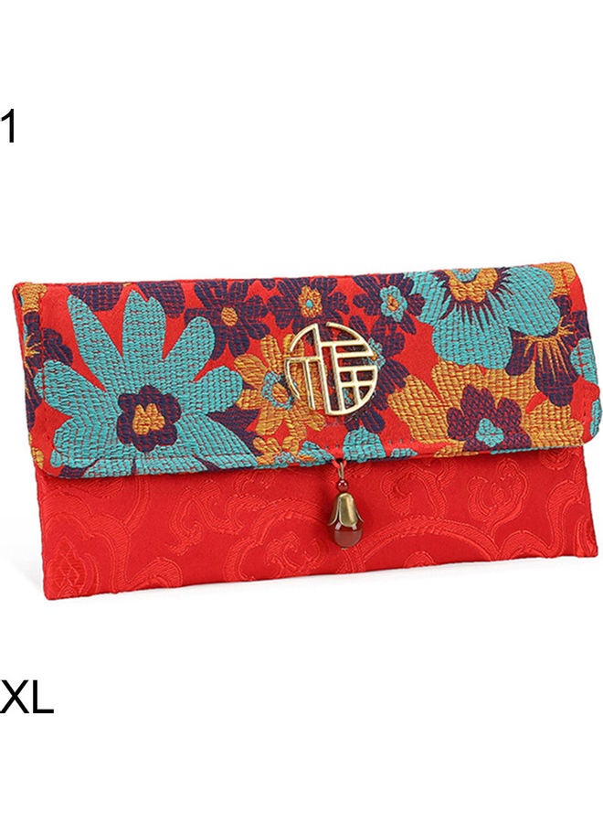 Chinese Style Cloth Floral Red Envelope 