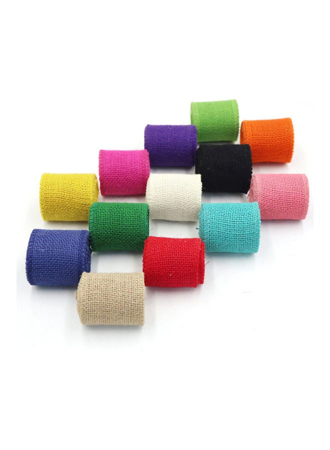 2m Rustic Natural Jute Hessian Burlap Ribbon Roll Purple 8x8x4cm - Image 5