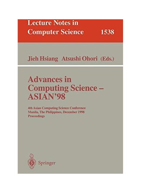 Advances In Computing Science - Asian'98 paperback english