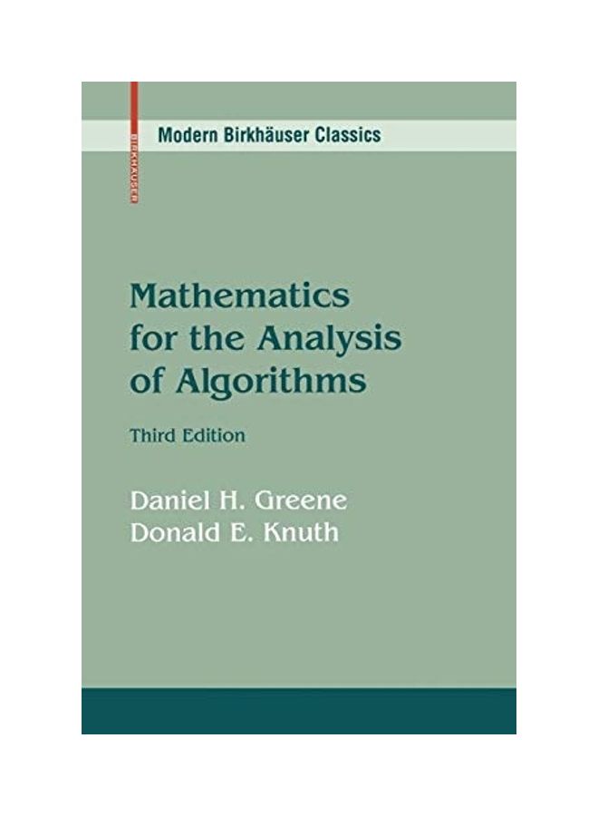 Mathematics For The Analysis Of Algorithms paperback english