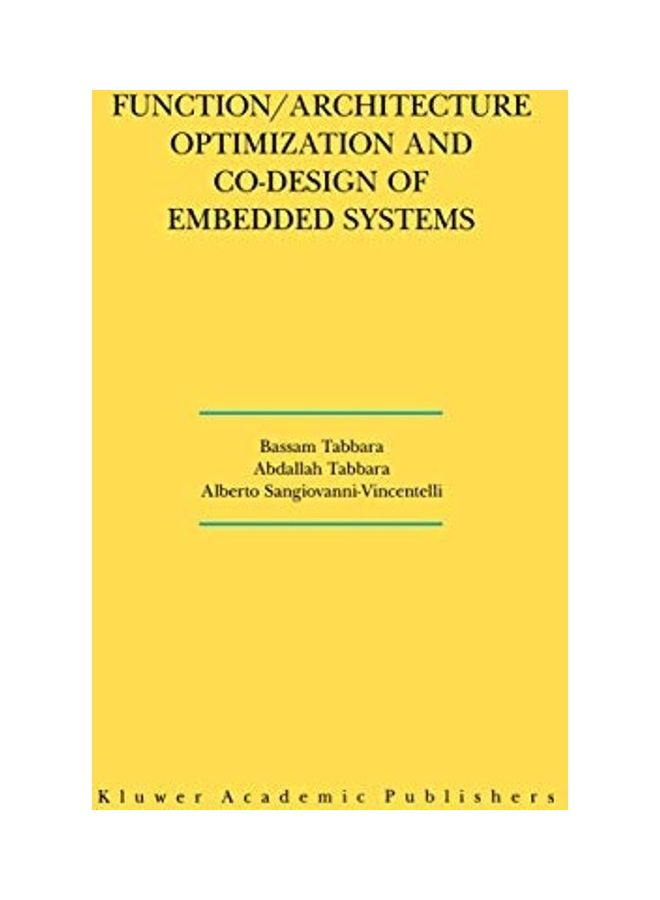 null - Function/Architecture Optimization And Co-Design Of Embedded Systems Paperback English by Bassam Tabbara - Image 1