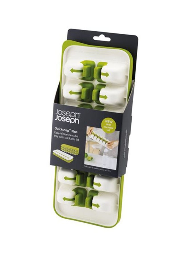 Joseph Joseph - Quicksnap Plus Stackable Ice-Cube Tray Green 28x12x4cm - Image 1