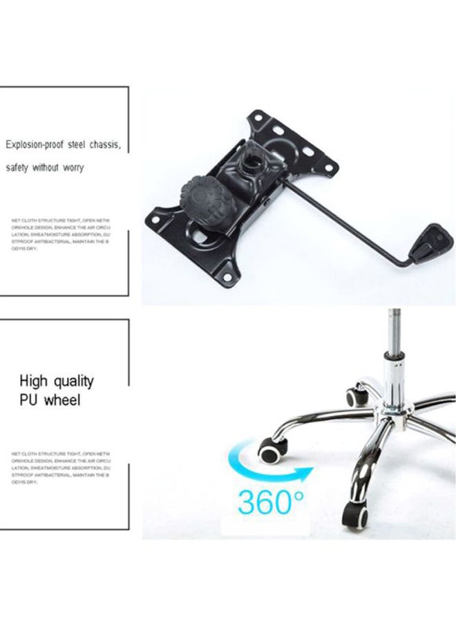 Cool Baby Stainless Steel Swivel Lift Office Chair Black 47x50x25cm - Image 3