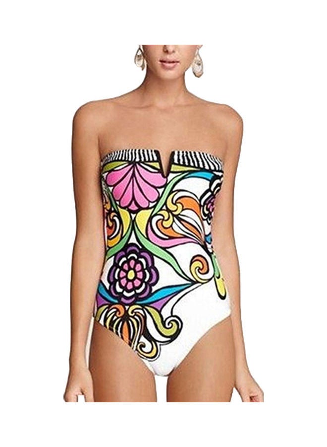 Generic - Bohemian One-piece Swimming Suit Floral Print Wireless Bikini Swimwear Multicolour - Image 1