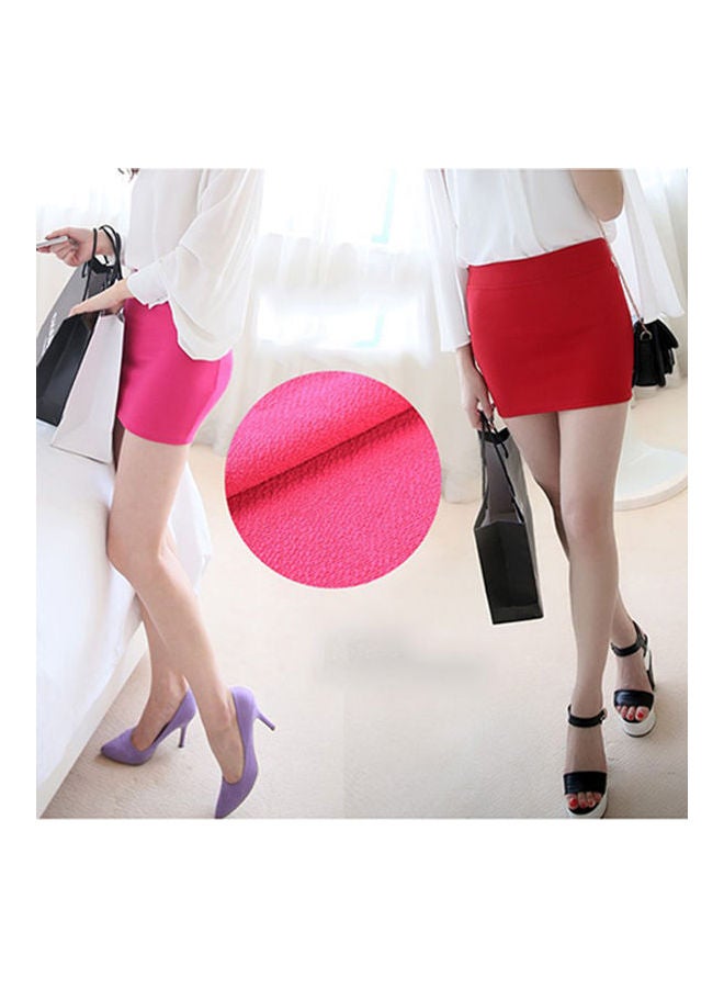 Women's Sexy Mini Skirt Slim Seamless Stretch Tight Short Fitted Pencil Skirt Black - Image 3
