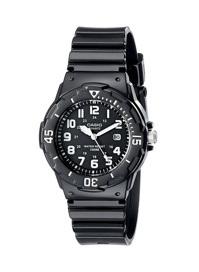 كاسيو ساعة يد بعقارب وسوار من الراتينج مقاومة للماء طراز LRW-200H-1B - قياس 30 مم - لون أسود - Image 1