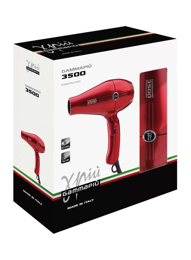 جاما+ مجفف شعر ألترا 3500 تورماليونيك أحمر 20 x 6 x 21سم - Image 2