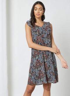 OFFROAD Floral Print Short Sleeve Dress Aop Geo Floral  - Image 1