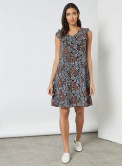 OFFROAD Floral Print Short Sleeve Dress Aop Geo Floral  - Image 2
