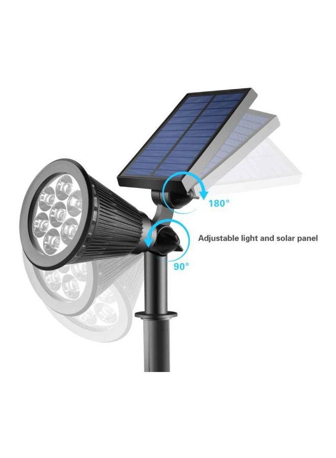 بيوينتي مجموعة مصابيح إضاءة LED للأماكن الخارجية تعمل بالطاقة الشمسية  مكونة من قطعتين أسود  - Image 3