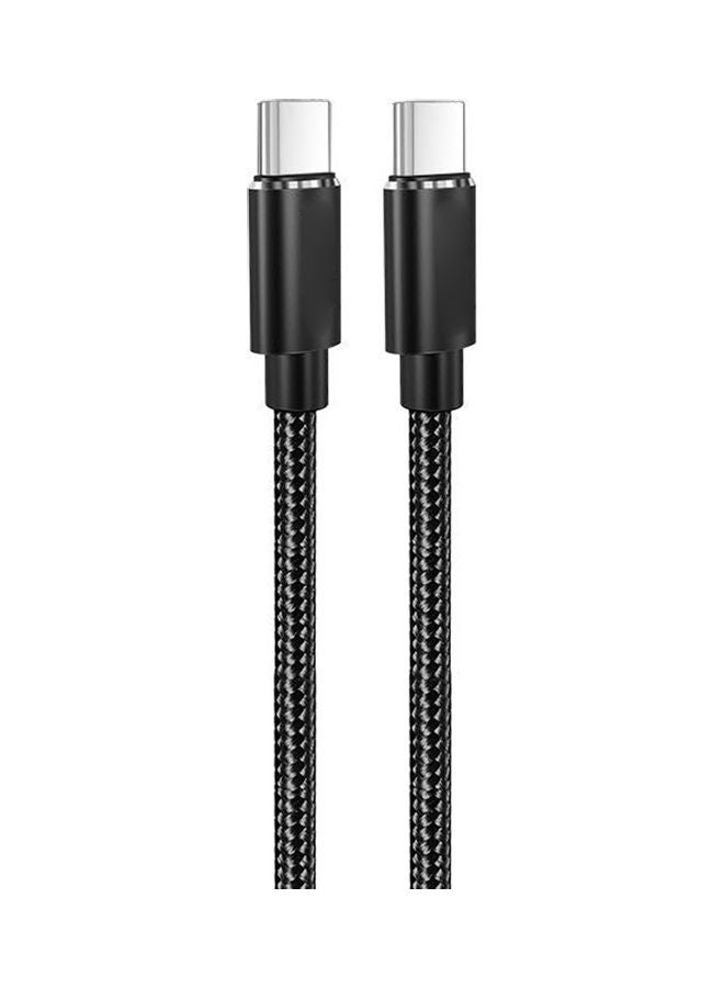 آيندز كابل شحن ومزامنة من Type-C إلى Type-C لون أسود - Image 2