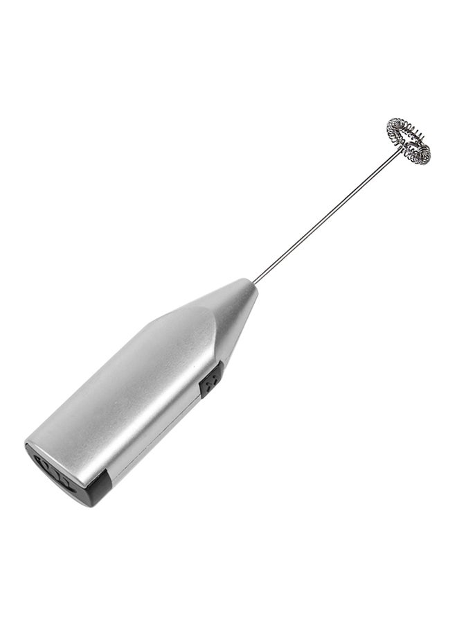 Amal - Milk Frother - Stainless Steel - Portable - Battery Powered - Whisk For Milk Foam And Coffee - Milk Frother - Milk Foam - Coffee Tools - Kitchen Tool - Silver/ Black Silver/ black 21 x 4.5 x 2.6cm - Image 1