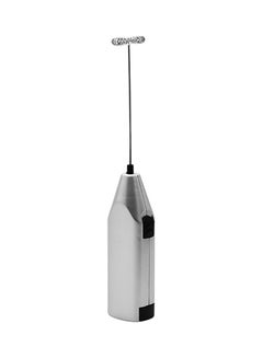 Milk Frother - Stainless Steel - Portable - Battery Powered - Whisk For Milk Foam And Coffee - Milk Frother - Milk Foam - Coffee Tools - Kitchen Tool - Silver/ Black Silver/ black 21 x 4.5 x 2.6cm