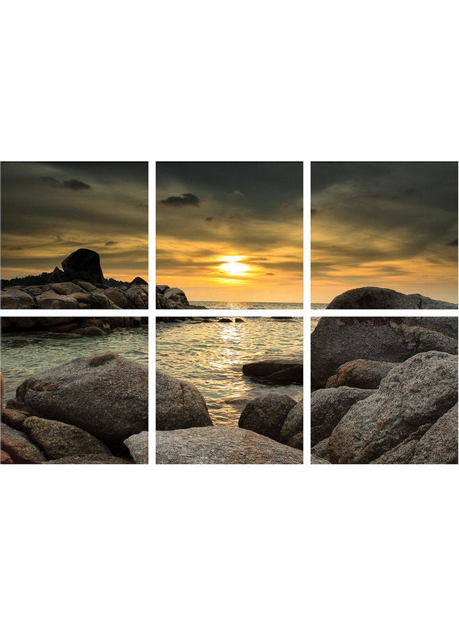 Sasb 6-Piece Wall Painting Without A Frame Multicolour