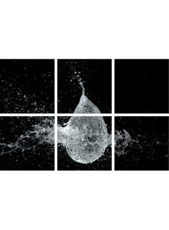 Sasb 6-Piece Wall Painting Without A Frame Black/Clear 