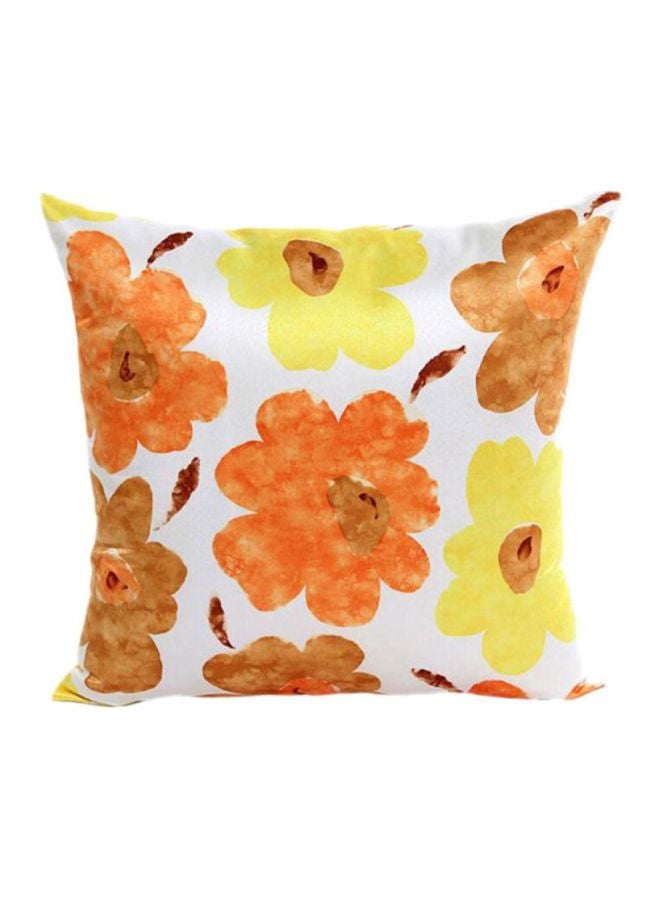 فوبيري غطاء وسادة عصرية لديكور الأريكة وغرف النوم أبيض/أصفر/برتقالي 45x45سم