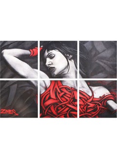 Sasb 6-Piece Wall Painting Without A Frame Multicolour 