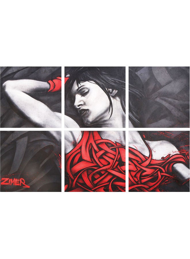 Sasb - 6-Piece Wall Painting Without A Frame Multicolour - Image 1