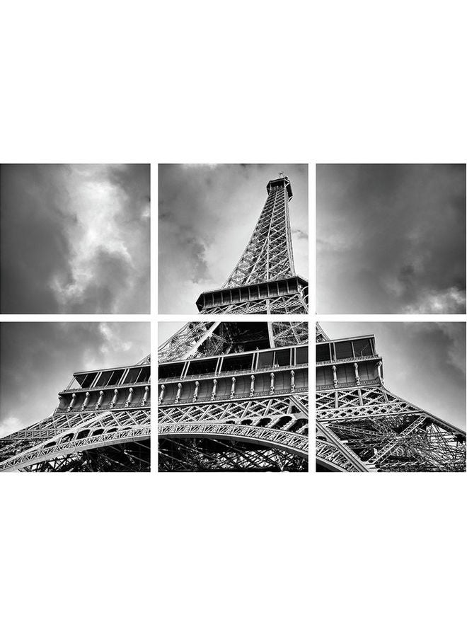 Sasb - 6-Piece Eiffel Tower Wall Painting Without A Frame Multicolour - Image 1