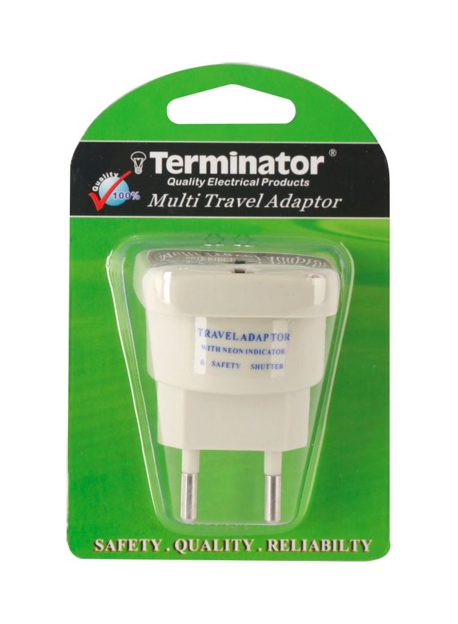 Terminator Multi Plug Travel Adapter Cream  - Image 2