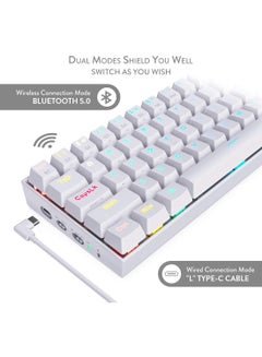 REDRAGON K530 Draconic 60% Compact RGB Wireless Gaming Keyboard  - Image 3