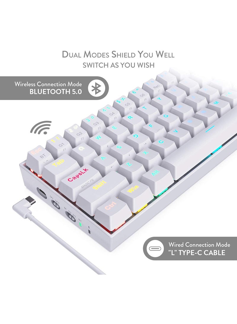 REDRAGON - K530 Draconic 60% Compact RGB Wireless Gaming Keyboard - Image 1