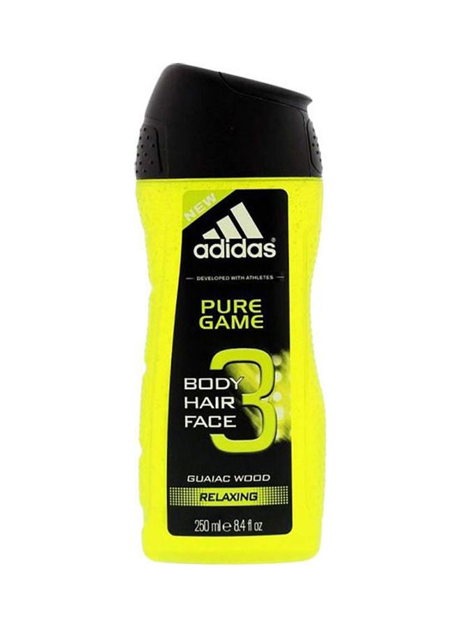 adidas جل استحمام بيور جيم 3 للجسم والوجه أصفر 250ملليلتر