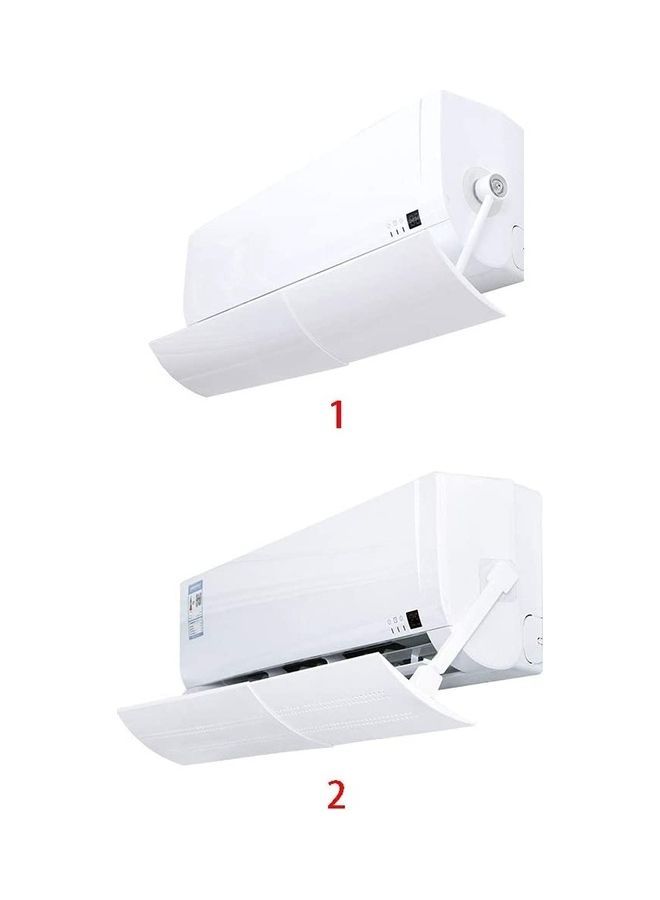 XiuWoo Anti Direct Blowing Adjustable Air Conditioner Deflector J181 White - Image 5