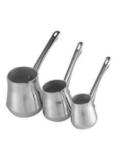 Cofee Pot Set  High Class, Stainless Handle, 3-Layer 3 Pec silver 7+4+2inch