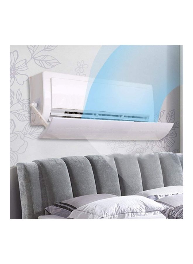 XiuWoo Anti Direct Blowing Adjustable Air Conditioner Deflector J114 White - Image 2