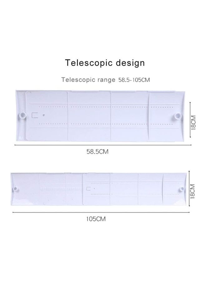 XiuWoo Anti Direct Blowing Adjustable Air Conditioner Deflector J114 White - Image 3