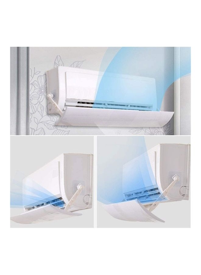 XiuWoo Anti Direct Blowing Adjustable Air Conditioner Deflector J114 White - Image 4
