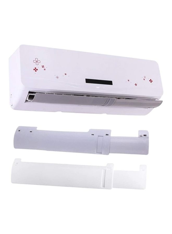 XiuWoo Adjustable Air Conditioner Cover Anti Direct Wind Deflector J192 White  - Image 1