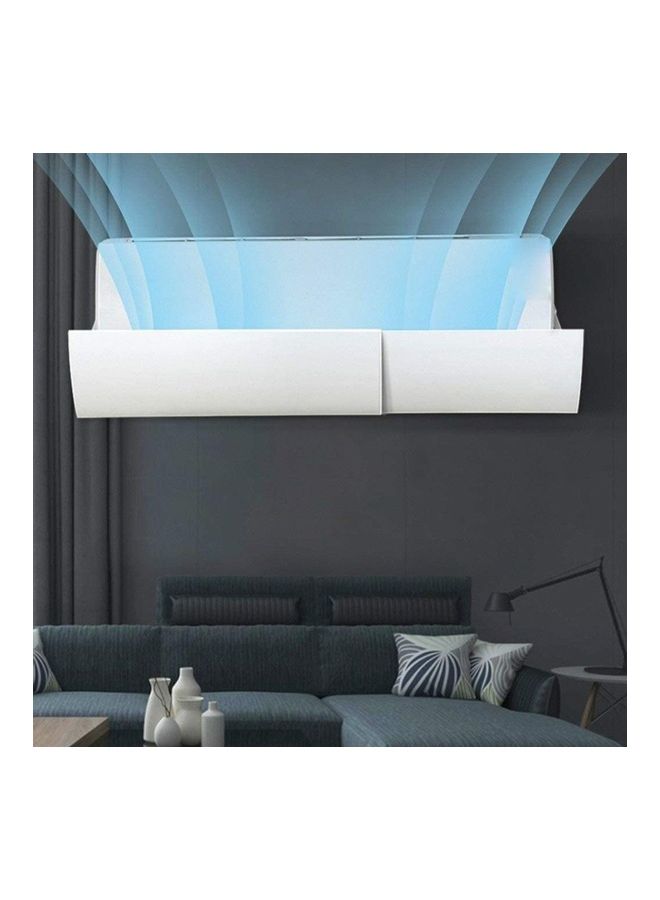 XiuWoo Adjustable Air Conditioner Cover Anti Direct Wind Deflector J197 White  - Image 5