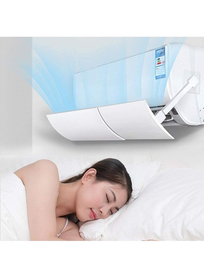 XiuWoo Adjustable Air Conditioner Wind Deflector Anti Direct Blowing Baffle J100 White - Image 2