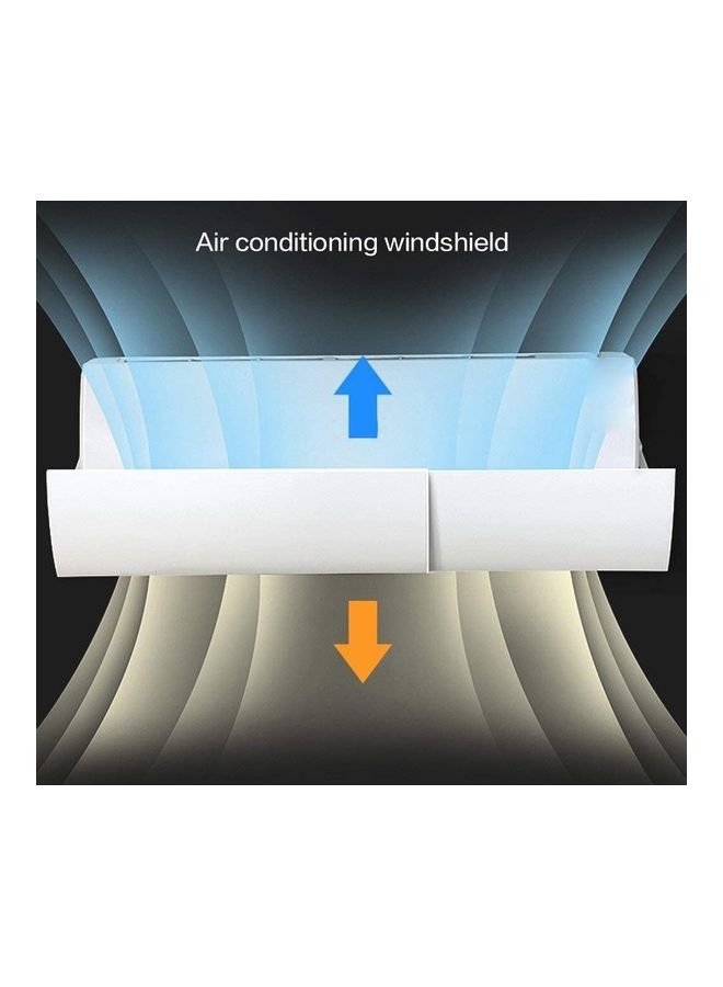XiuWoo Adjustable Air Conditioner Wind Deflector Anti Direct Blowing Baffle J33 White - Image 4