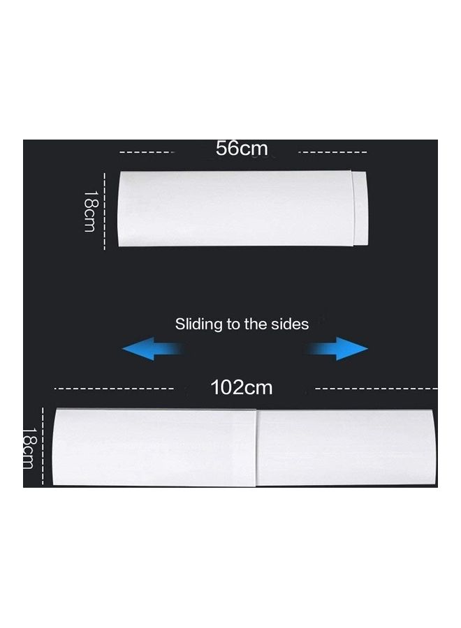 XiuWoo Adjustable Air Conditioner Wind Deflector Anti Direct Blowing Baffle J33 White - Image 5