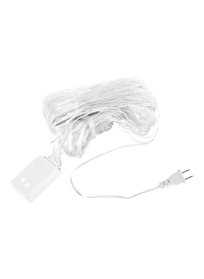 Voberry 3Mx 2M 200LED String Fairy Lights Net Mesh Curtain Chrismas Wedding Party White 3x2meter - Image 1