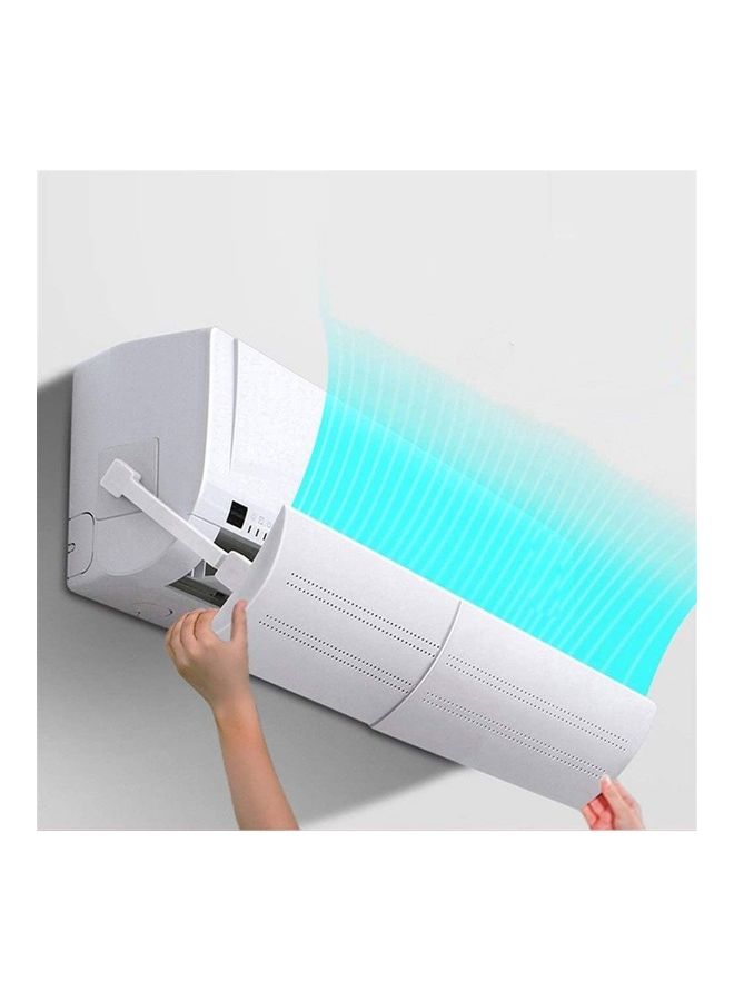 XiuWoo Anti Direct Blowing Adjustable Air Conditioner Deflector J323 White - Image 2
