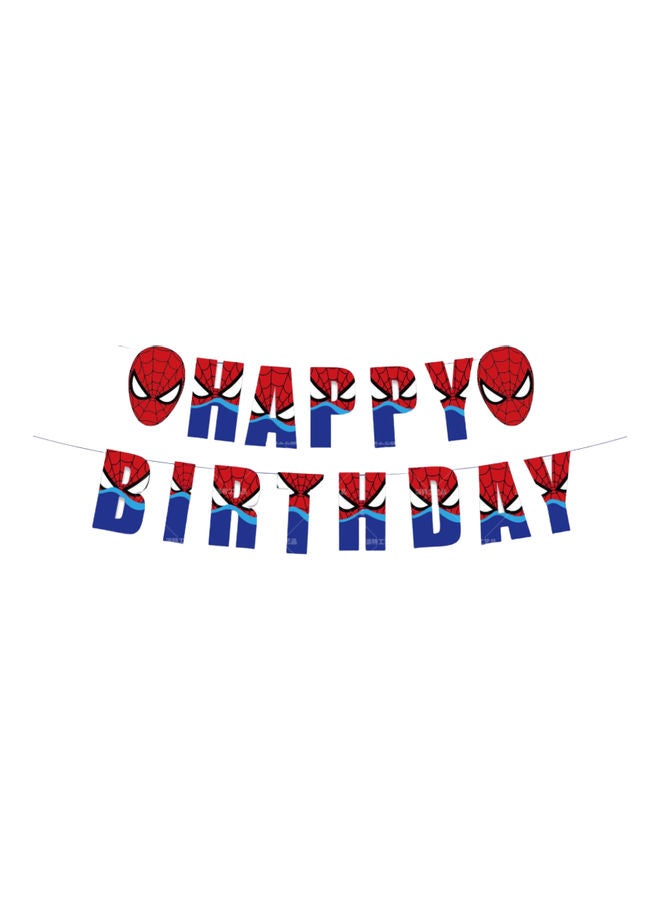 Tamona Spiderman Happy Birthday Banner