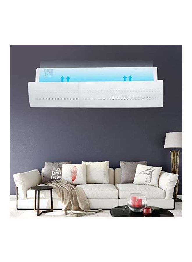 شو وو حاجب هوائي قابل للتعديل لمنع التهوية المباشرة من جهاز التكييف J5 أبيض - Image 1