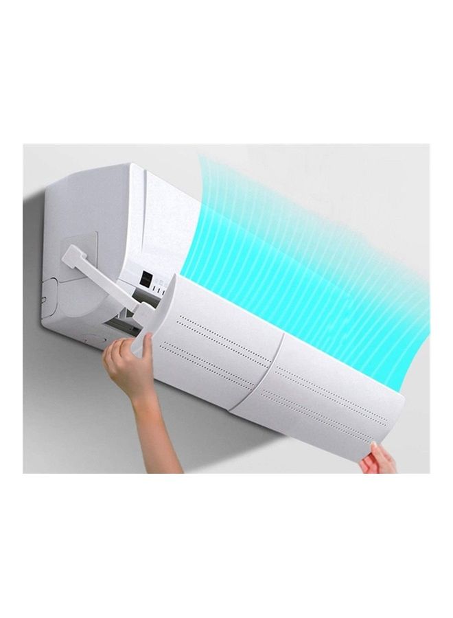 XiuWoo Anti Direct Blowing Adjustable Air Conditioner Deflector J320 White - Image 1