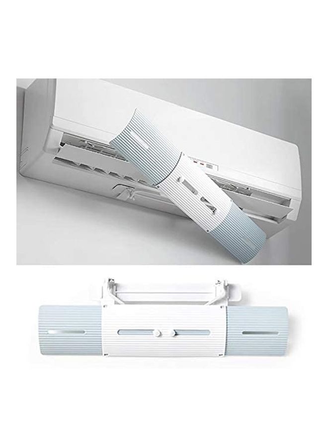 XiuWoo Adjustable Air Conditioner Cover Anti Direct Wind Deflector J20 White/Blue  - Image 1