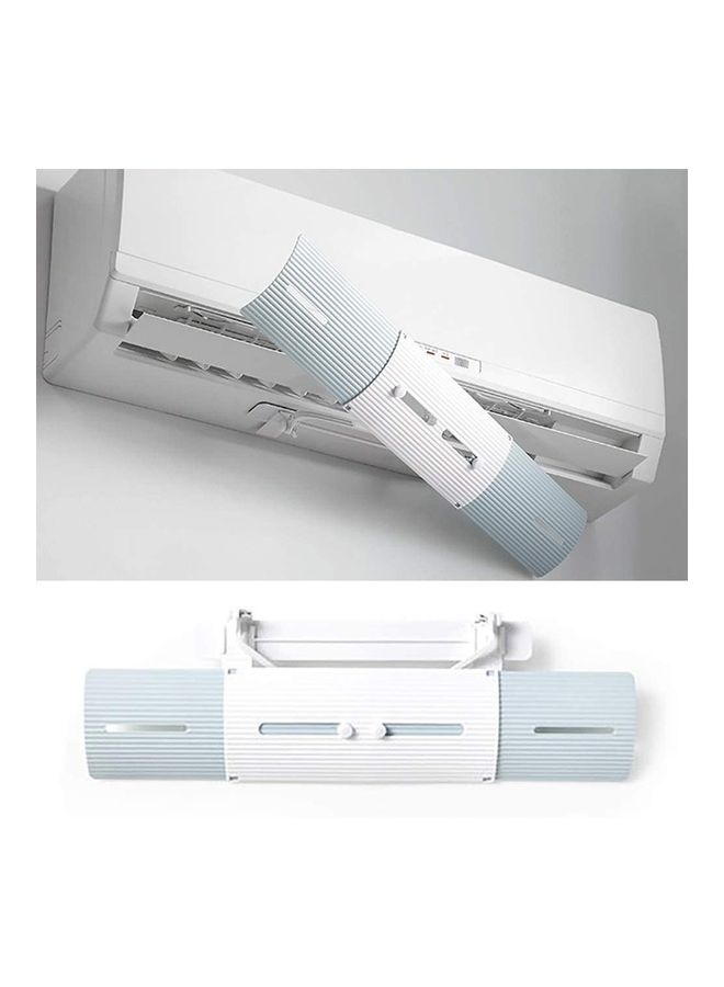 XiuWoo Adjustable Air Conditioner Cover Anti Direct Wind Deflector J20 White/Blue  - Image 2