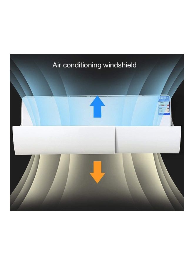 XiuWoo - Adjustable Air Conditioner Wind Deflector Anti Direct Blowing Baffle J30 White - Image 1